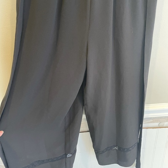 Michael Michael Kors Lace-Inset Wide-Leg Jumpsuit black Nwt NEW $195 00 Xs - Picture 5 of 7